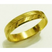 Aliança em Ouro Amarelo 18k Trabalhada